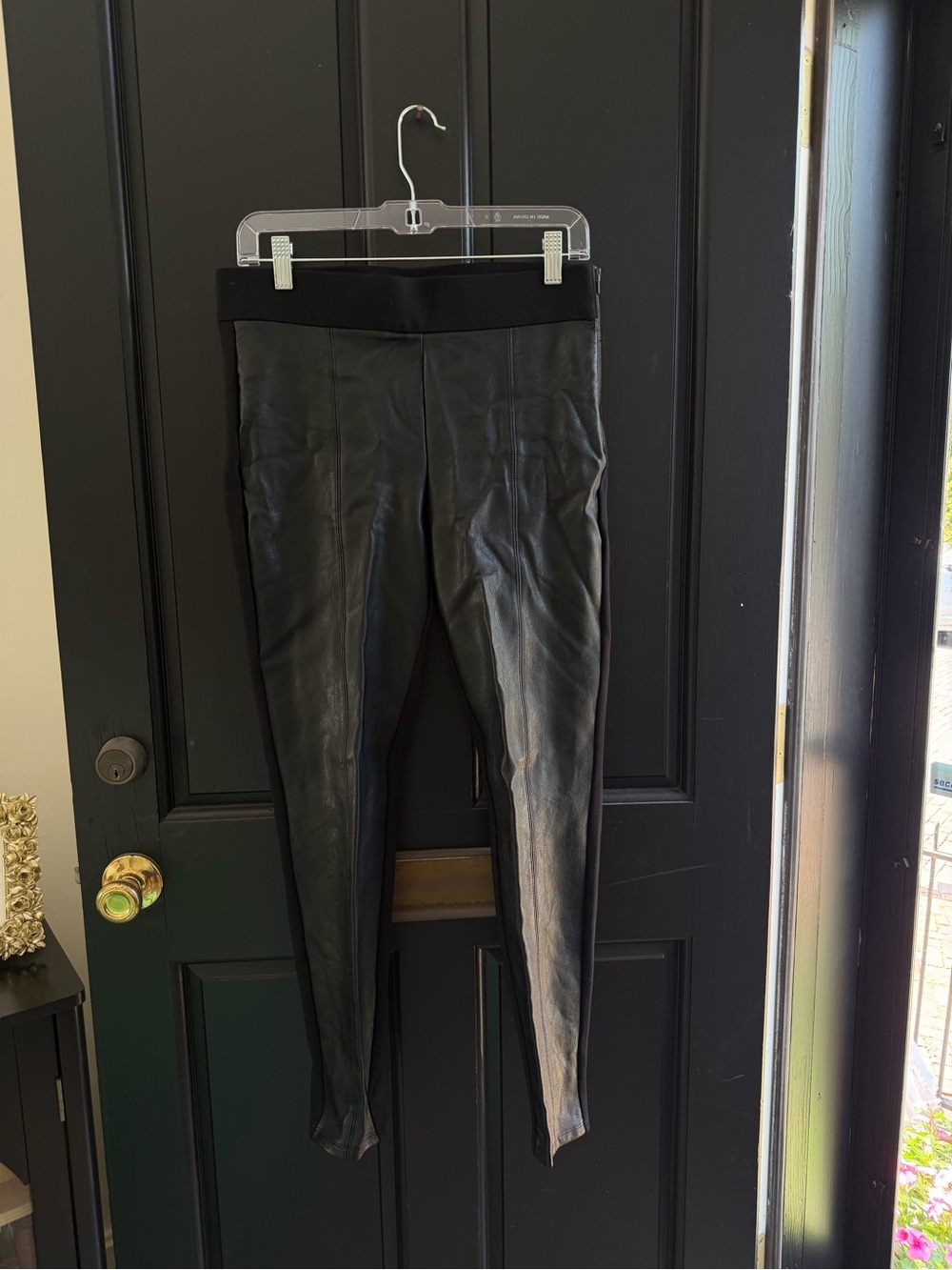 Ann Taylor Black Faux Leather Leggings